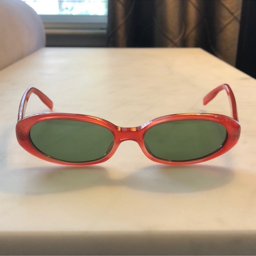 Kate Spade retro oval pink sunglasses with case - made in Italy - EUC